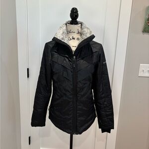 Columbia Women's Black and Gray Omni Heat Ski Jacket